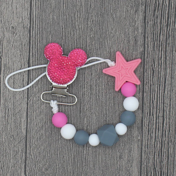 YOU FINALLY FOUND IT! a teething pacifier holder that is trendy, modern and safe for your baby