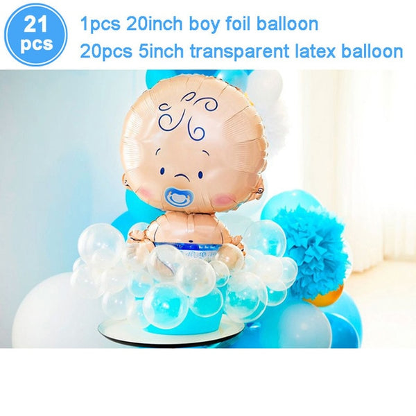Baby Shower 19pc Foil Balloons Birthday Party Decorations Its A Boy Girl Gender Reveal