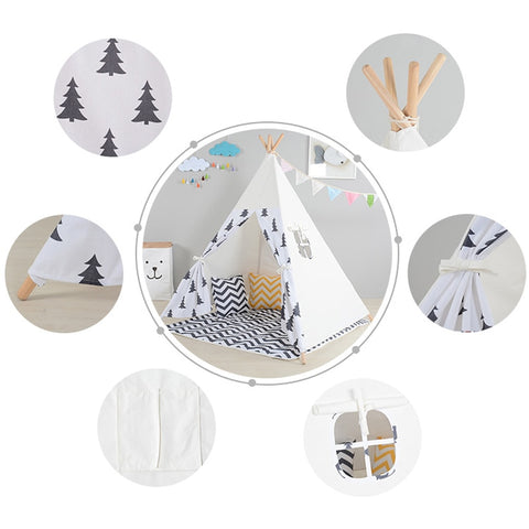 Black Tree Printed Children Play Tent