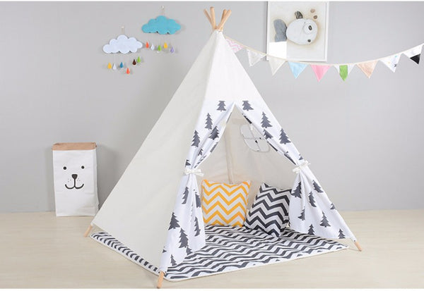 Black Tree Printed Children Play Tent