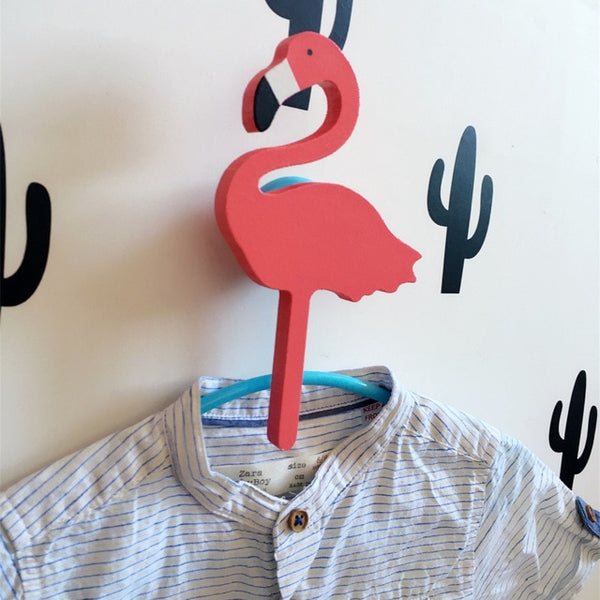 Cute bunny wooden clothes hook for kids room wall decorate