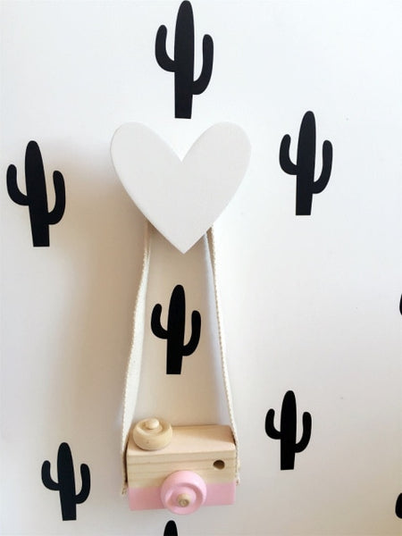 Cute bunny wooden clothes hook for kids room wall decorate