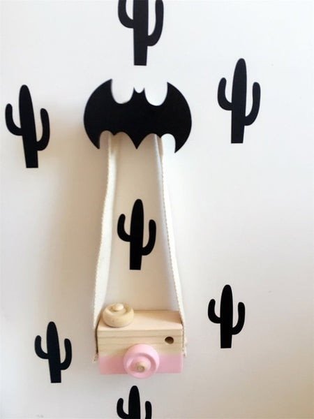 Cute bunny wooden clothes hook for kids room wall decorate