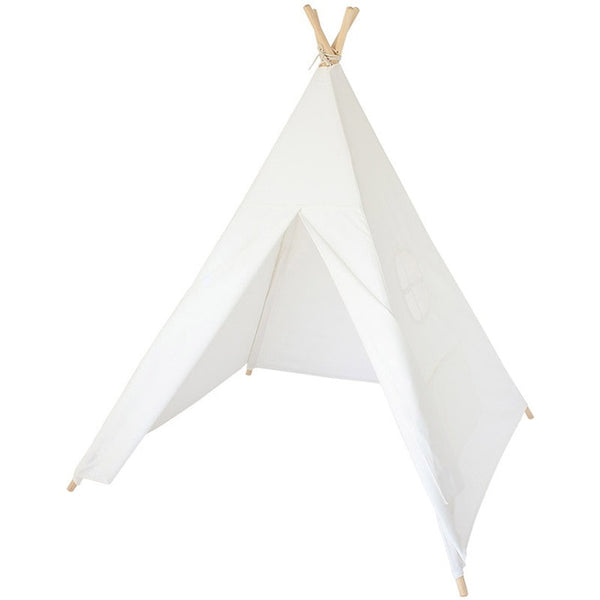 Four Poles Children  White Playhouse for Baby Room Tipi