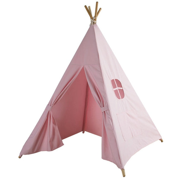 Four Poles Children  White Playhouse for Baby Room Tipi