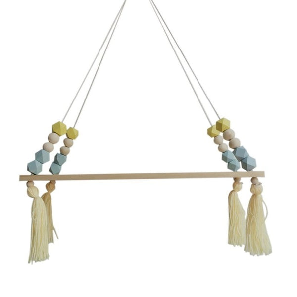 Nordic style wooden bead rack wall Shelf