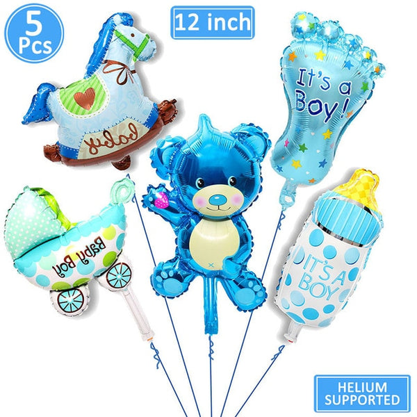 Baby Shower 19pc Foil Balloons Birthday Party Decorations Its A Boy Girl Gender Reveal