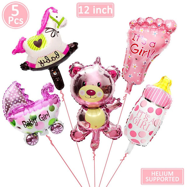 Baby Shower 19pc Foil Balloons Birthday Party Decorations Its A Boy Girl Gender Reveal
