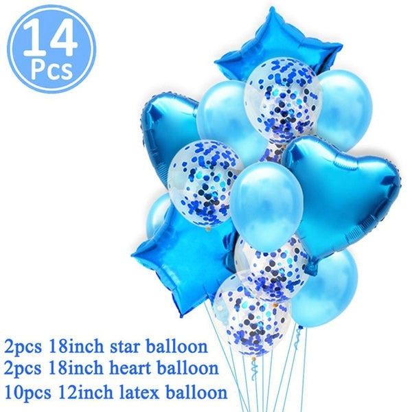Baby Shower 19pc Foil Balloons Birthday Party Decorations Its A Boy Girl Gender Reveal